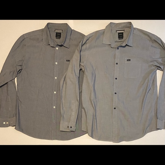 RVCA Button Down Pack of 2, Men’s XL, Slim Fit - Picture 1 of 7